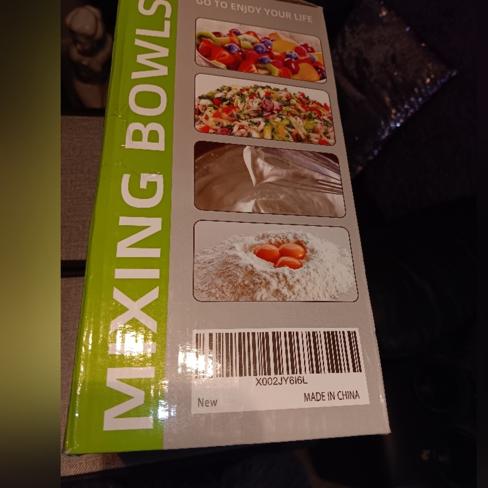 5 stainless steel,multicolored mixing bowl